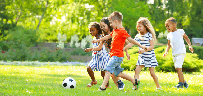 kids playing soccer
